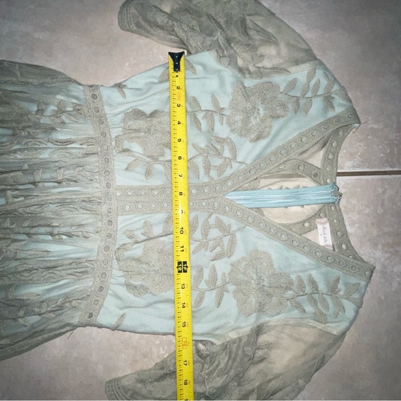 Altar’d State floral green sheer maxi dress Sz M - Picture 11 of 13